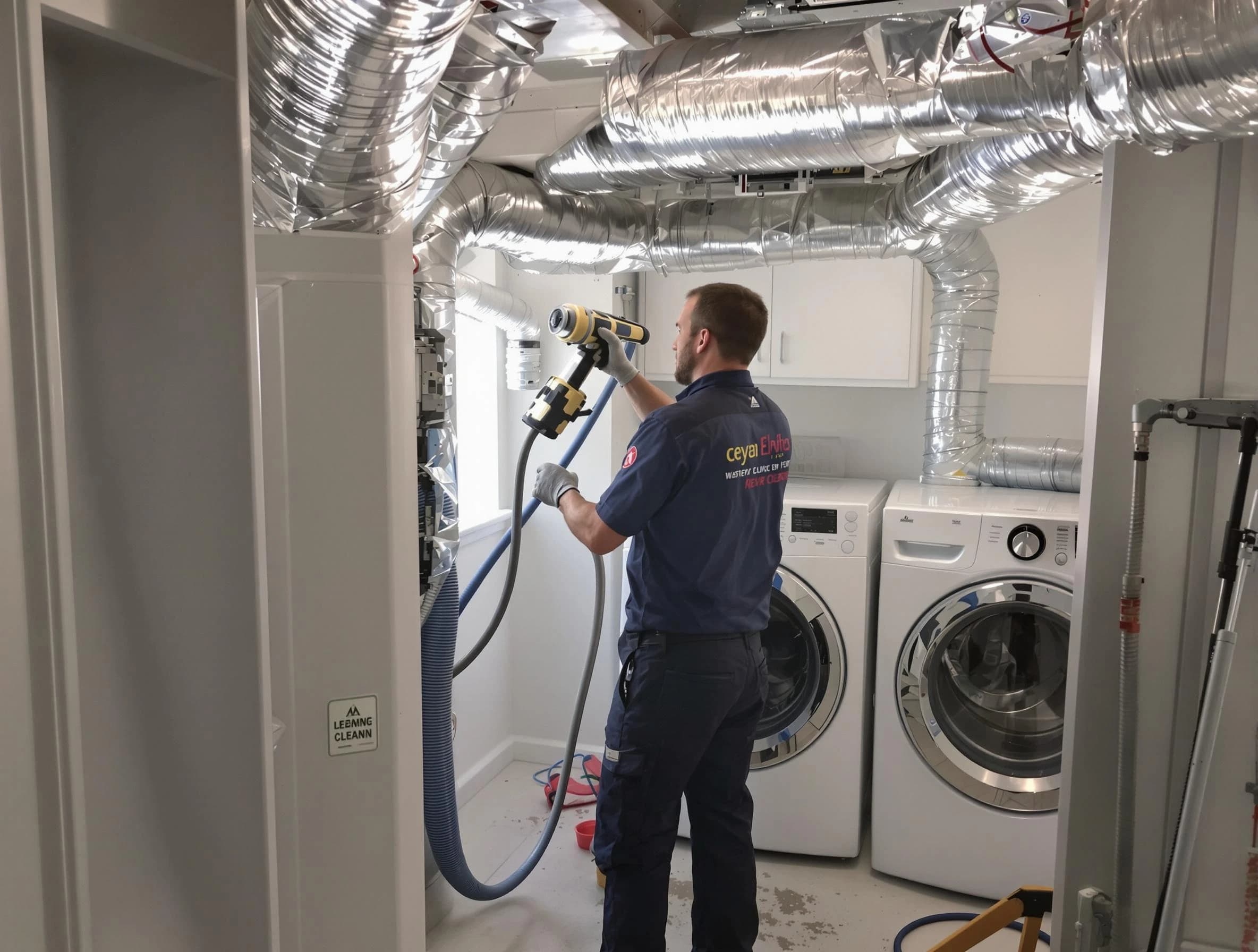 Indio Dryer Vent Cleaning specialist using advanced equipment for thorough duct cleaning in Indio